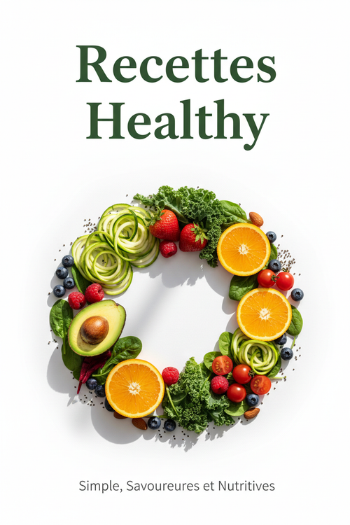 Couverture ebook recettes healthy